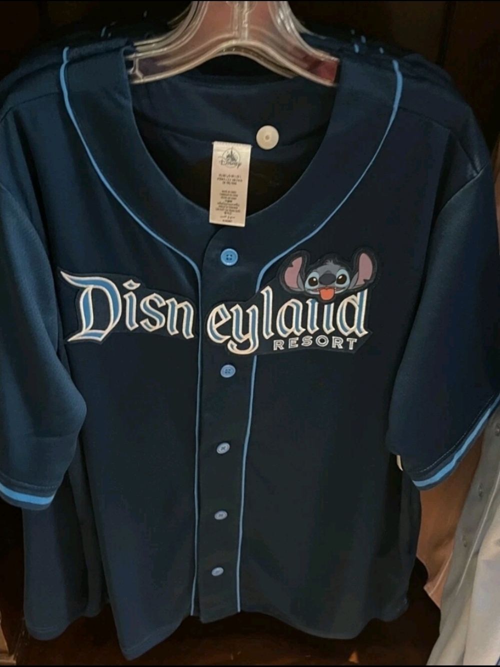 Disney Parks Blue Stitch Baseball Jersey Adult Large - Picture 3 of 9